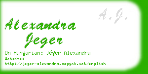 alexandra jeger business card