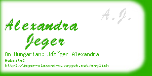 alexandra jeger business card